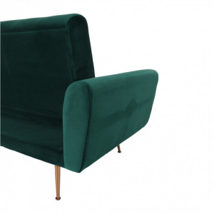 Canapea extensibilă, material textil Velvet smarald, 211x83x85cm - TP263648 - Img 17