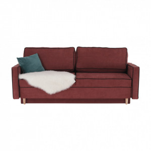 Canapea extensibilă, roz / negru, 213x100x90 cm - TP304098 - Img 10