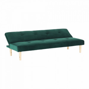 Canapea extensibilă, smarald/stejar, 178x66x68 cm - TP259661 - Img 19