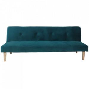 Canapea extensibilă, smarald/stejar, 178x66x68 cm - TP259661 - Img 1