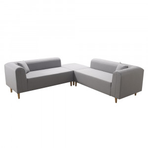 Canapea, gri, dreapta, 144x67x76 cm - TP238796 - Img 17