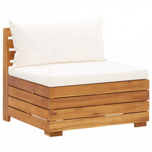 Canapea mijloc modulara cu perne, 1 buc., lemn masiv de acacia - V46687V