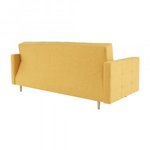 Canapea tapiţat 3 locuri, material textil muştar, 207x92x94 cm - TP209299 - Img 4