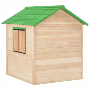 Căsuță de joacă pentru copii, verde, lemn de brad - V91791V - Img 4