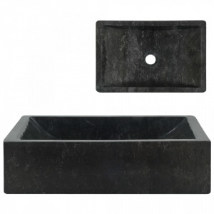 Chiuvetă, negru, 45 x 30 x 12 cm, marmură - V142772V - Img 2
