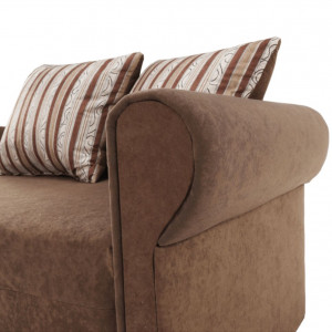 Colţar extensibil, 78x197x75 cm maro cu perne cu model, dreapta - TP8018043 - Img 2