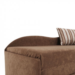 Colţar extensibil, 78x197x75 cm maro cu perne cu model, dreapta - TP8018043 - Img 12