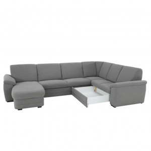 Colţar în formă de U, material textil gri, model stânga, 330x88x215/153 cm - TP198755 - Img 8