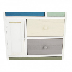 Comodă cu 5 sertare și 1 dulap, crem și multicolor 50x30x70 cm - TP288668 - Img 4