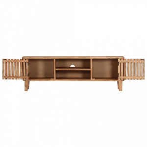 Comodă TV, 130 x 30 x 45 cm, lemn masiv de acacia - V282739V - Img 4