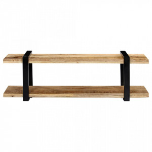 Comoda TV, 130 x 40 x 40 cm, lemn masiv de mango - V247883V - Img 4