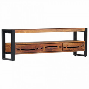 Comoda TV, 140 x 30 x 45 cm, lemn masiv de acacia - V247736V