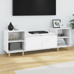 Comodă TV, alb, 160x35x55 cm, lemn prelucrat - V821188V - Img 2