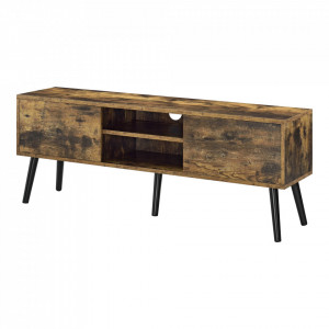 Comoda TV efect lemn nuanta inchisa - P73649696 - Img 2