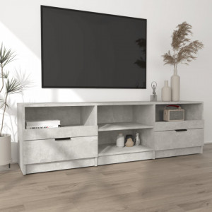 Comodă TV, gri beton, 150x33,5x45 cm, lemn prelucrat - V811461V - Img 3
