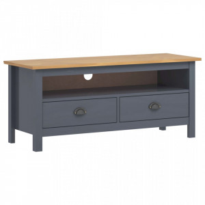 Comoda TV Hill Range, gri, 110x40x47 cm, lemn masiv de pin - V288925V