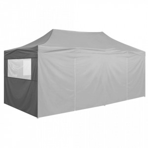 Cort de petrecere pliabil cu 4 pereți, antracit, 3 x 6 m, oțel - V48867V - Img 4