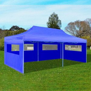 Cort de petrecere pliabil de tip pop-up, albastru, 3 x 6 m - V41583V - Img 2