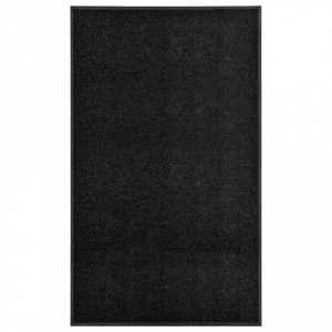 Covoras de usa lavabil, negru, 90 x 150 cm - V323413V