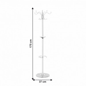 Cuier de podea, tip pom, alb, 37x37x175 cm - TP234457 - Img 18