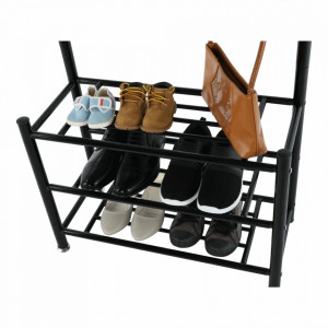Cuier hol metalic, negru, 66x30x190 cm - TP234463 - Img 18