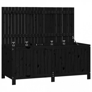 Cutie de depozitare grădină, negru, 147x68x64 cm lemn masiv pin - V823854V