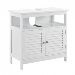 Dulap baie pentru chiuvete montabile pe blat, 60 x 60 x 30 cm, alb - P57498337 - Img 1