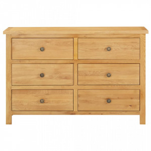 Dulap cu sertare, 105 x 33,5 x 73 cm, lemn masiv stejar - V289196V - Img 3