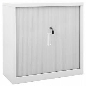 Dulap cu ușă glisantă, gri, 90x40x90 cm, oțel - V336430V - Img 2