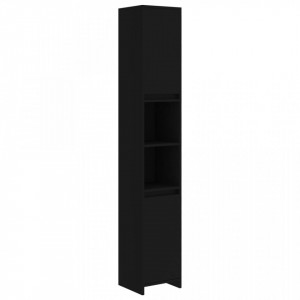 Dulap de baie, negru, 30x30x183,5 cm, PAL - V802670V - Img 1
