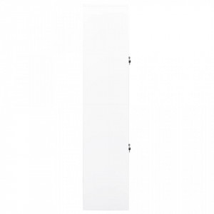 Dulap de birou, alb, 90x40x180 cm, oțel - V335942V - Img 3