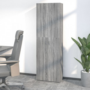 Dulap de birou, gri sonoma, 60x32x190 cm, lemn prelucrat - V815280V - Img 2