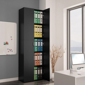 Dulap de birou, negru, 60x32x190 cm, PAL - V800298V
