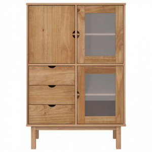 Dulap înalt, 85x43x125 cm, lemn masiv de pin - V351306V - Img 3