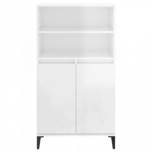 Dulap înalt, alb extralucios, 60x36x110 cm, lemn compozit - V821230V - Img 3