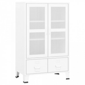 Dulap industrial de depozitare, alb, 70x40x115 cm, metal - V339622V