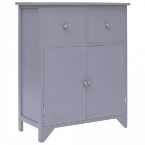 Dulap lateral, gri, 60 x 30 x 75 cm, lemn de paulownia - V284103V