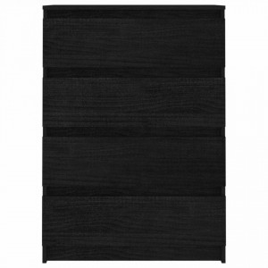Dulap lateral, negru, 60x36x84 cm, lemn masiv de pin - V808107V - Img 3