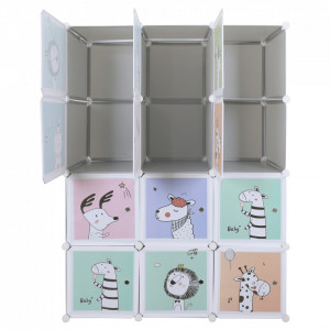 Dulap modular pentru copii, gri - TP288673 - Img 3