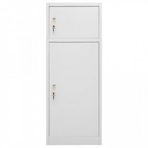 Dulap pentru șa, gri deschis, 53x53x140 cm, oțel - V339600V