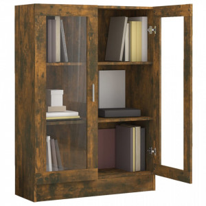 Dulap vitrină, stejar fumuriu, 82,5x30,5x115 cm, lemn prelucrat - V815618V - Img 4