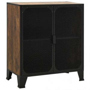 Dulapuri de depozitare 2 buc. maro rustic 72x36x82 cm metal/MDF - V3095969V - Img 3