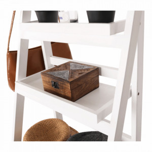 Etajeră multifuncţională, albă, lemn masiv - TP273595 - Img 11