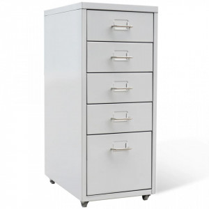 Fiset cu 5 sertare gri 68,5 cm otel - V20122V