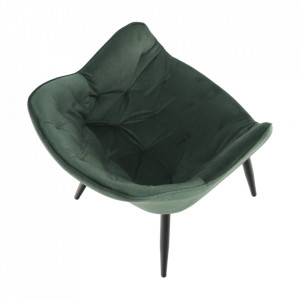 Fotoliu de design, material textil Velvet verde - TP265440 - Img 7