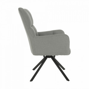 Fotoliu de design rotativ, gri și negru - TP257472 - Img 9