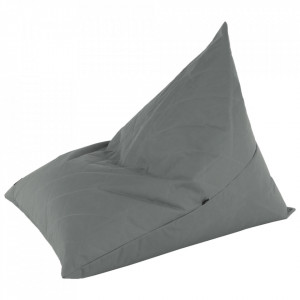 Fotoliu tip sac, material textil gri deschis, 90x110x90 cm - TP244337 - Img 7