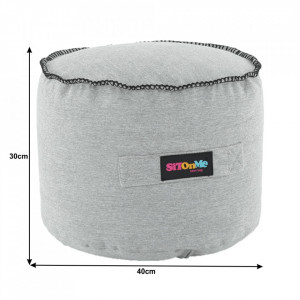 Fotoliu tip sac, material textil gri - TP244102 - Img 11