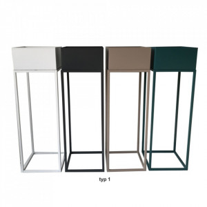 Ghiveci de flori din metal multifuncţional, gri închis - TP237380 - Img 17