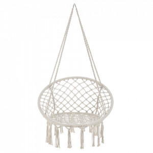 Hamac scaun ABLS-6003, 140 cm, otel/bumbac/poliester, crem - P68899610 - Img 2